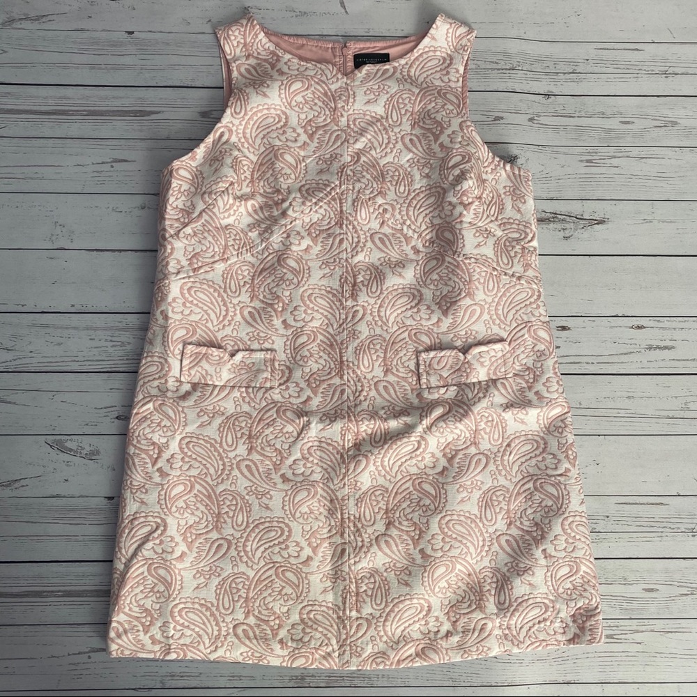 Pink Embroidered Sheath Dress